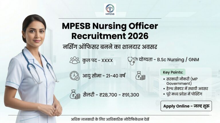 MPESB Nursing Officer Recruitment 2026
