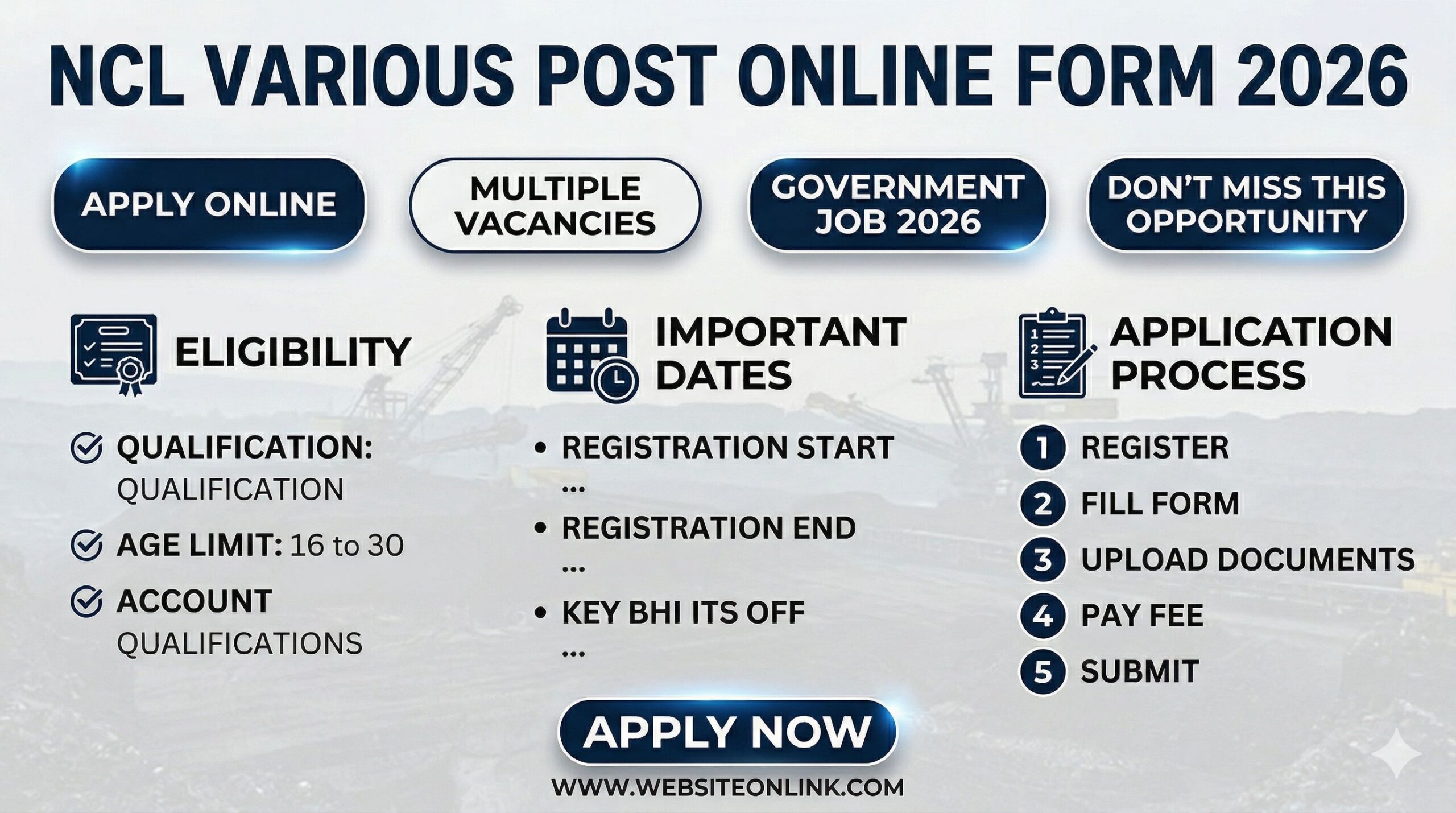 NCL Various Post Online Form 2026