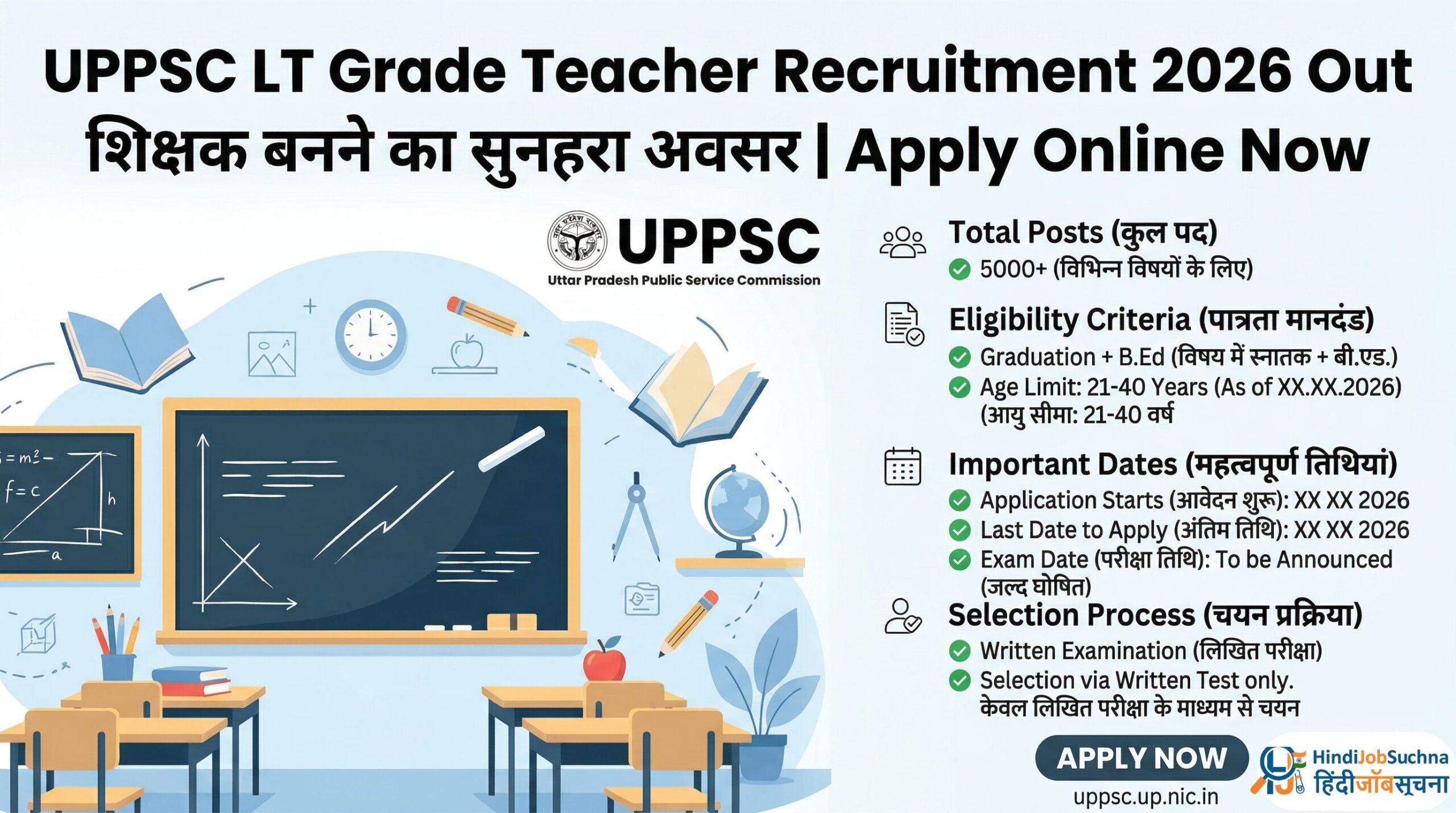 UPPSC LT Grade Assistant Teacher Vacancy 2026