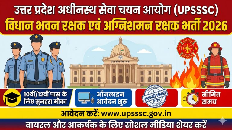 UPSSSC Vidhan Bhavan Guard & Fire Guard Bharti 2026