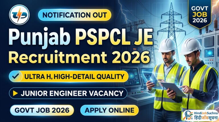 Punjab PSPCL JE Recruitment 2026