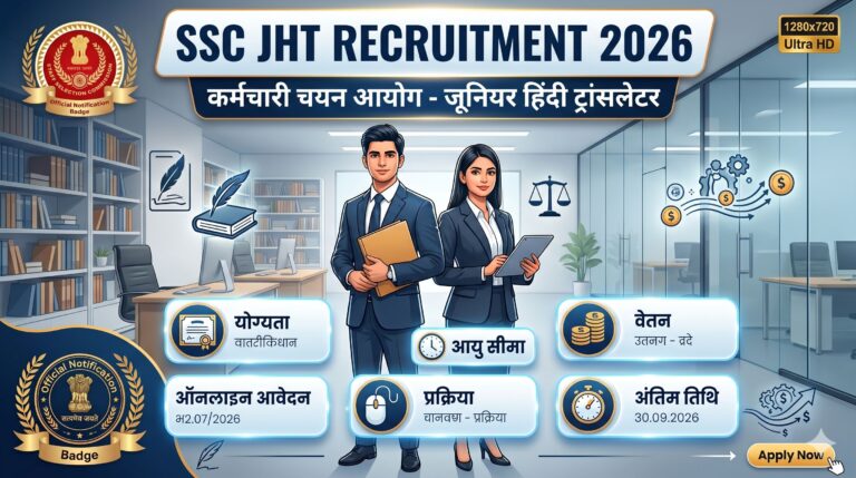 SSC JHT Recruitment 2026