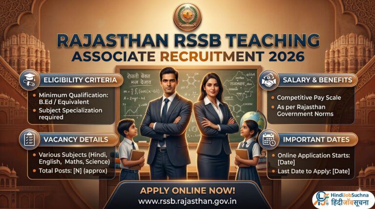 Rajasthan RSSB Teaching Associate Recruitment 2026