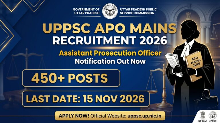 UPPSC APO Mains Recruitment 2026
