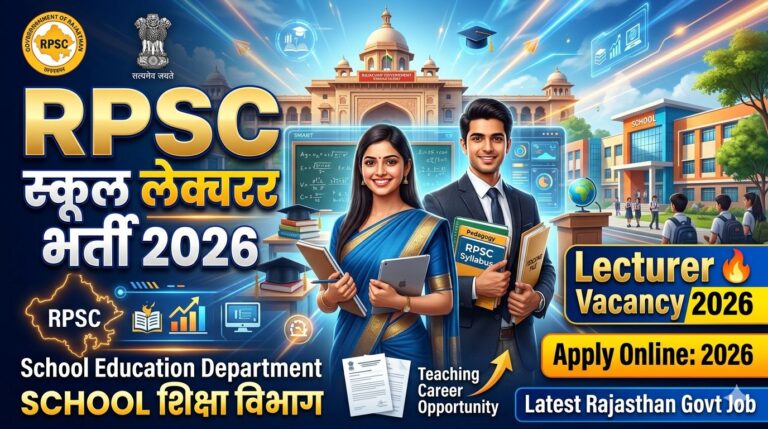 RPSC School Lecturer Recruitment 2026
