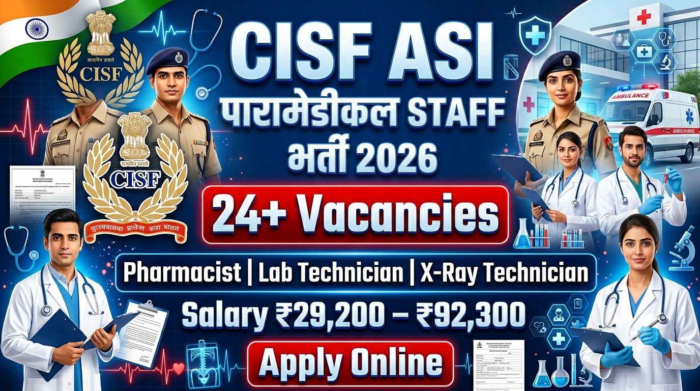 CISF ASI Paramedical Staff Recruitment 2026