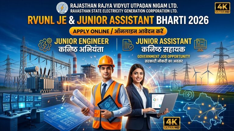 RVUNL JE, Junior Assistant Recruitment 2026