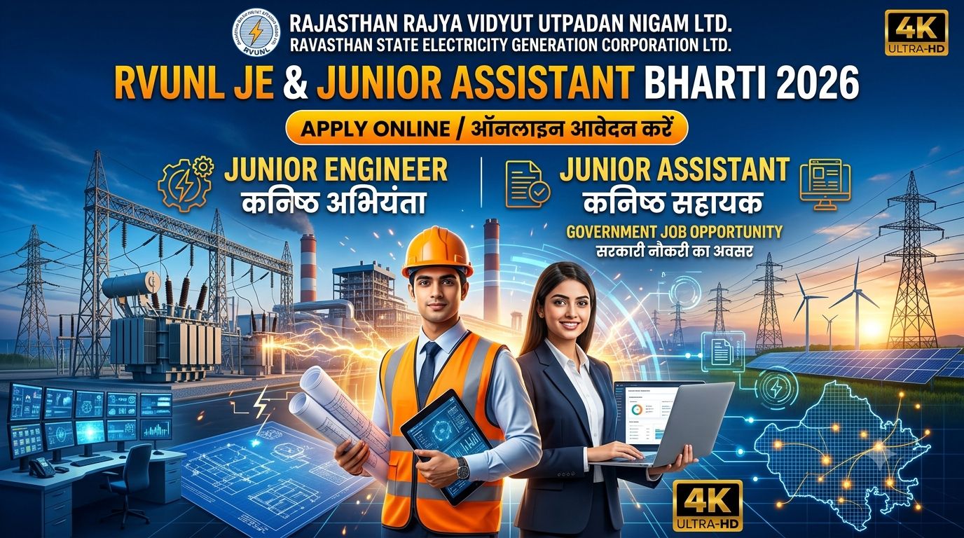 RVUNL JE, Junior Assistant Recruitment 2026