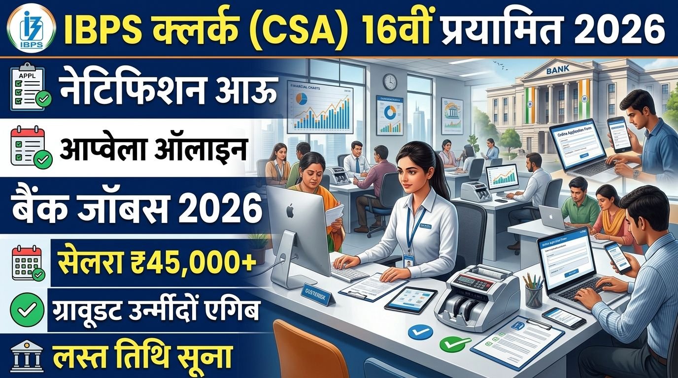 IBPS Clerk (CSA) 16th Recruitment 2026
